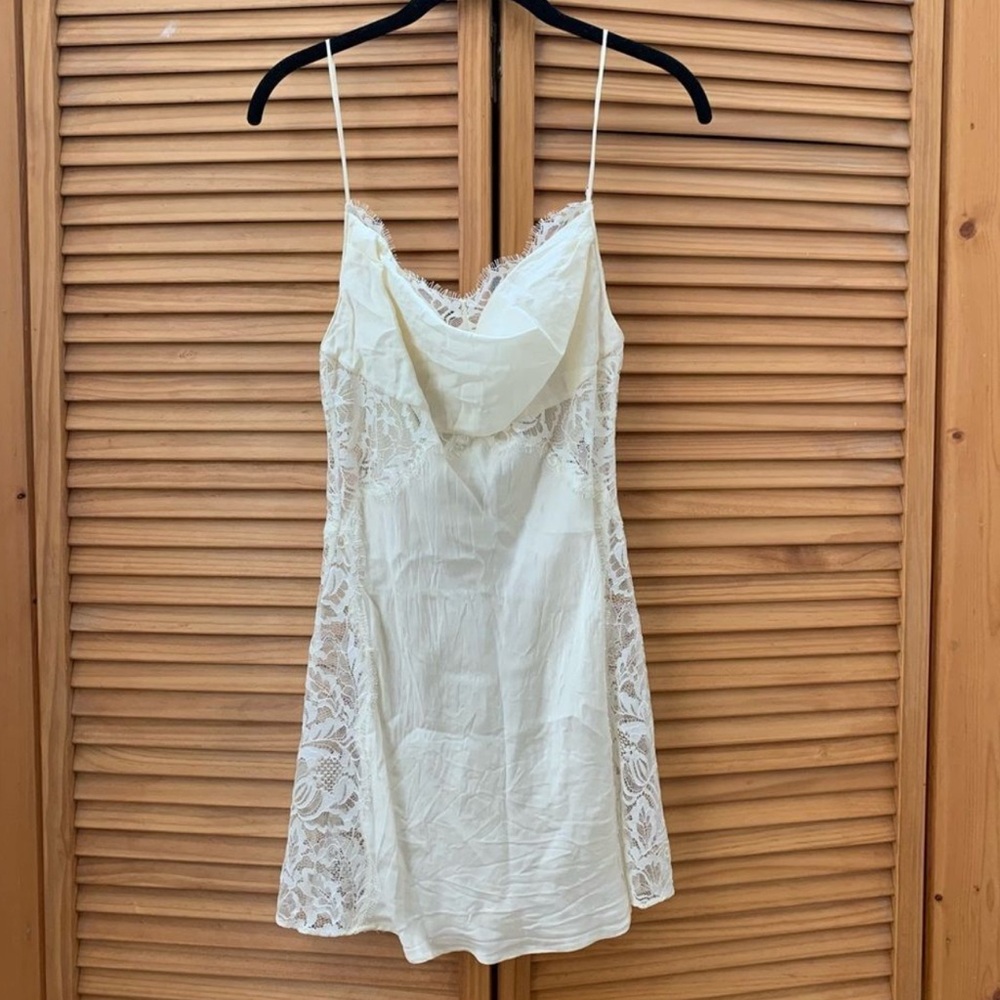 For Love & Lemons White Lace Slip Dress Medium